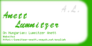 anett lumnitzer business card